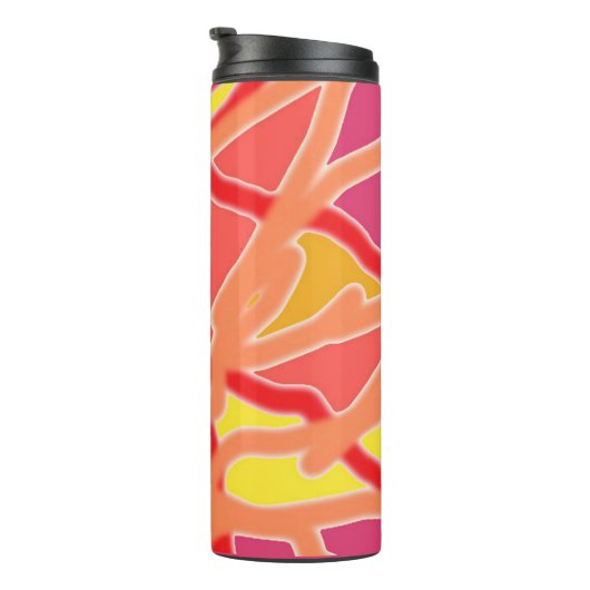 Thermische Trommel - rosa Chaos in Form-Entwurf Thermosbecher (Nach rechts gedreht)