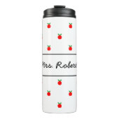 Thermische Trommel-Tasse des roten Apfelmusters Thermosbecher (Vorderseite)