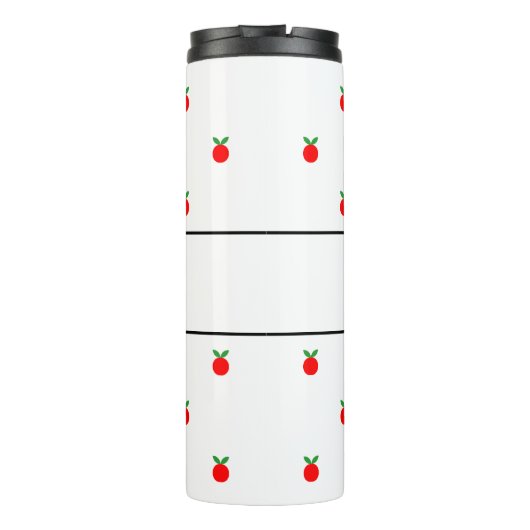 Thermische Trommel-Tasse des roten Apfelmusters Thermosbecher (Rückseite)