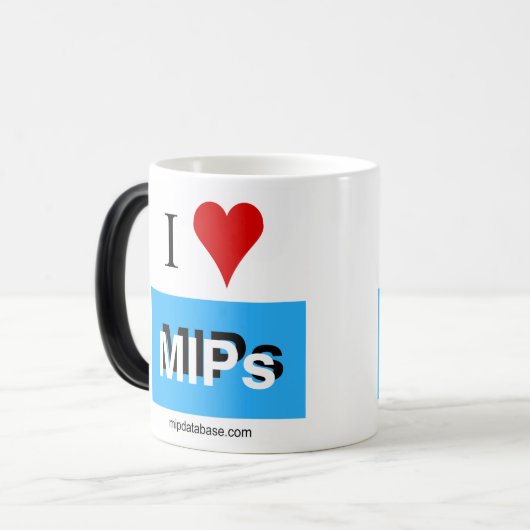 Thermische verwandelnde Tasse Liebe I MIPSs 3 (Vorderseite Links)