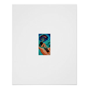 Thermische Vision Schmelzende Strandfigur Poster