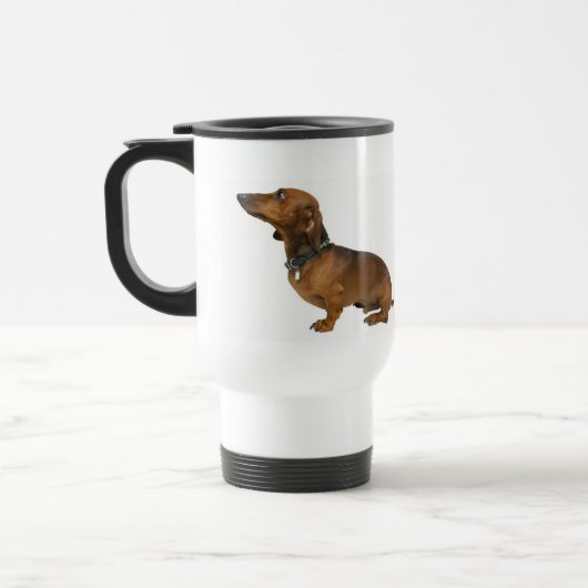 Thermischer Becher daschund Reisebecher (Links)