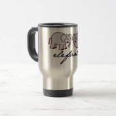 Thermischer Becher Streifen Elefant Reisebecher (Vorderseite Links)