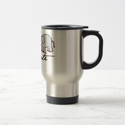 Thermischer Becher Streifen Elefant Reisebecher (Rechts)