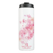 Thermischer Tumbler, personalisiert florale Monogr Thermosbecher (Vorderseite)