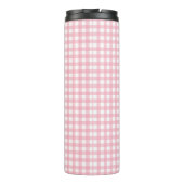 Thermischer Tumbler, rosa und weiß Thermosbecher (Rückseite)