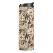 Thermischer Tumbler, Vintages Blumenmuster Thermosbecher (Nach links gedreht)