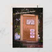 Thermometer am Miami Beach Ocean Drive (Datum einf Postkarte (Vorne/Hinten)