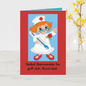 Thermometer für Golf Club - Gutes Geschäft Karte (Gelbe Blume)