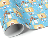 Thermometer für medizinisches Muster Geschenkpapier (Rolleneckpunkt)