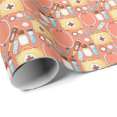 Thermometer für medizinisches Muster Geschenkpapier (Rolleneckpunkt)