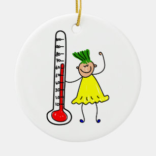 Thermometer-Kind Keramikornament