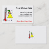 Thermometer-Kind Telefonnummerkarte (Vorne/Hinten)