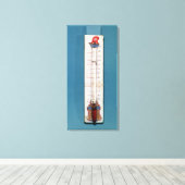 Thermometer mit einer sensygischen Motorhaube über Leinwanddruck (Insitu (Holzboden))