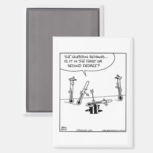 Thermometer-Mord 1. oder 2. Grades Magnet (Vorderseite/Rückseite)