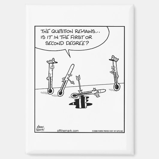 Thermometer Murder 1st or 2nd degree Magnet (Vorderseite)