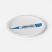 Thermometer Pappteller (Schrägansicht)
