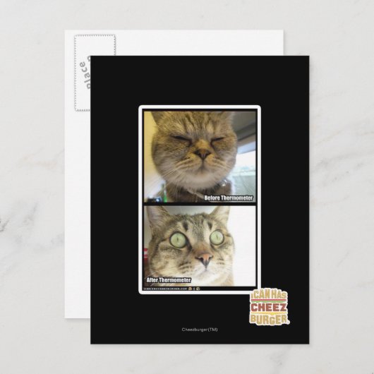 Thermometer Postkarte (Vorne/Hinten)