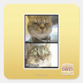 Thermometer Quadratischer Aufkleber (Vorderseite)