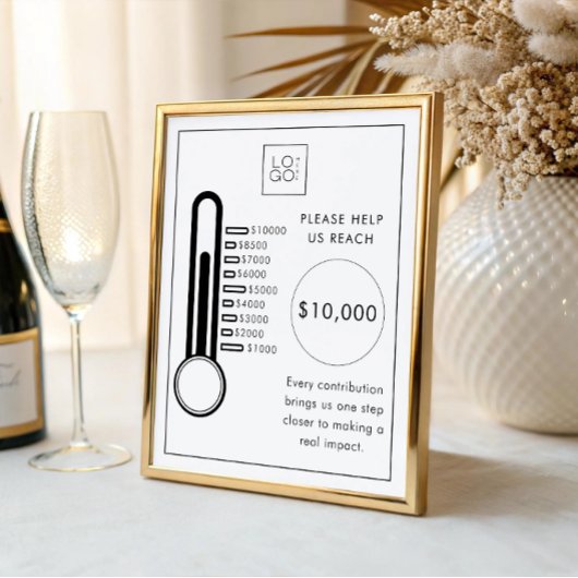 Thermometer-Spendenaktions-Spendenziel-Tracker-Sch Poster