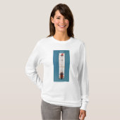 Thermometer übergestiegen mit einer phrygian Mütze T-Shirt (Vorne ganz)