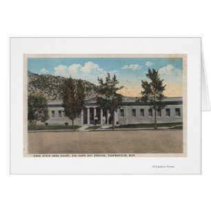 Thermopolis, WY - Blick auf das große Horn Bath Ho