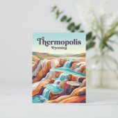 Thermopolis Wyoming Postkarte (Stehend Vorderseite)