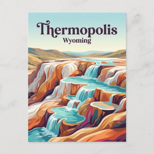 Thermopolis Wyoming Postkarte (Vorderseite)