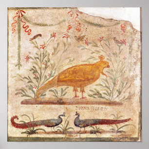 thermopolium depicting phoenix and inscription poster
