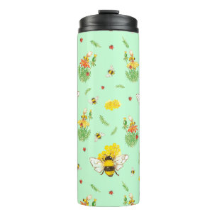 Thermosflasche mit Bienen und Glückskäfer Thermosbecher