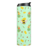 Thermosflasche mit Bienen und Glückskäfer Thermosbecher (Nach links gedreht)