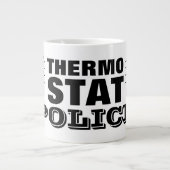 Thermostat Police lustig große Jumbo Größe Jumbo-Tasse (Vorderseite)