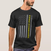 Thermostat Police US Flag erschütterten Funny Vate T-Shirt (Vorderseite)