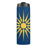 Thermotasse mit Flagge von Makedonien, Griechenlan