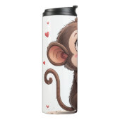 Thermotumbler Affe rote Herzen Thermosbecher (Nach links gedreht)
