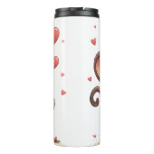 Thermotumbler Affe rote Herzen Thermosbecher (Rückseite)
