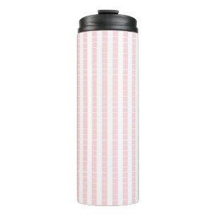 Thermotumbler Babyrosa und weiß gestreift Thermosbecher