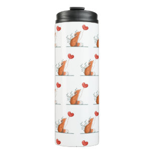 Thermotumbler Foxy Rote Herzen Thermosbecher