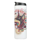 Thermotumbler – Urban Loyalty Dobermann Pop-Art  Thermosbecher (Nach rechts gedreht)