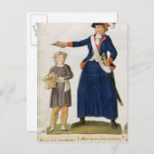 Theroigne de Mericourt Postkarte (Vorne/Hinten)