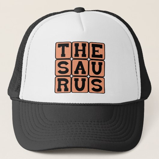 Thesaurus, Buch der Synonyme und Antonyme Truckerkappe (Vorderseite)