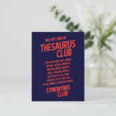 Thesaurus Club Postkarte (Stehend Vorderseite)