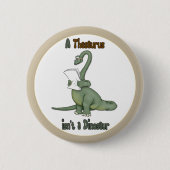 Thesaurus Dinosaur Button (Vorderseite)