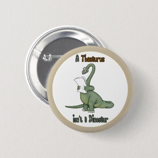 Thesaurus Dinosaur Button (Vorne & Hinten)