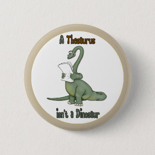 Thesaurus Dinosaur Button