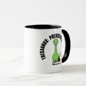 Thesaurus: Ein Dinosaurier, der ein Tasse (VorderseiteRechts)