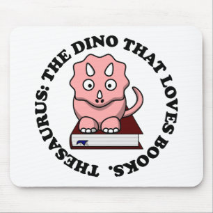 Thesaurus: Ein Dinosaurier der Liebe-Lesebücher Mousepad