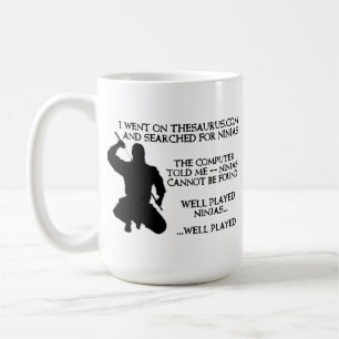 Thesaurus Ninjas Lustiger Ninja-Becher Kaffeetasse