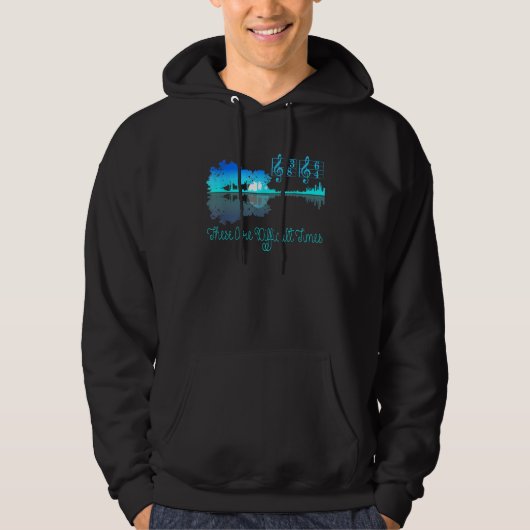 These Are Difficult Times Guitar Lake Shadow Music Hoodie (Vorderseite)