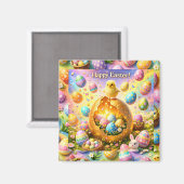 These are magnets, Easter magical chick and bunny Magnet (Vorderseite/Rückseite)